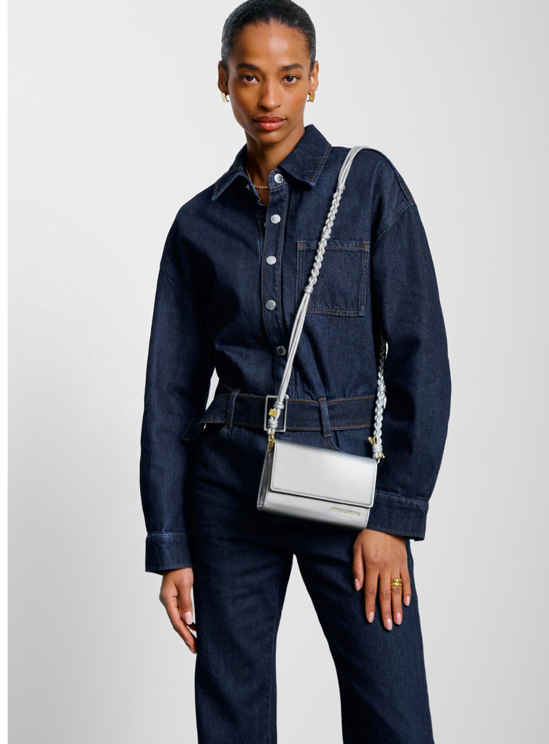 ARDEN BRAIDED MINI BAG| SILVER