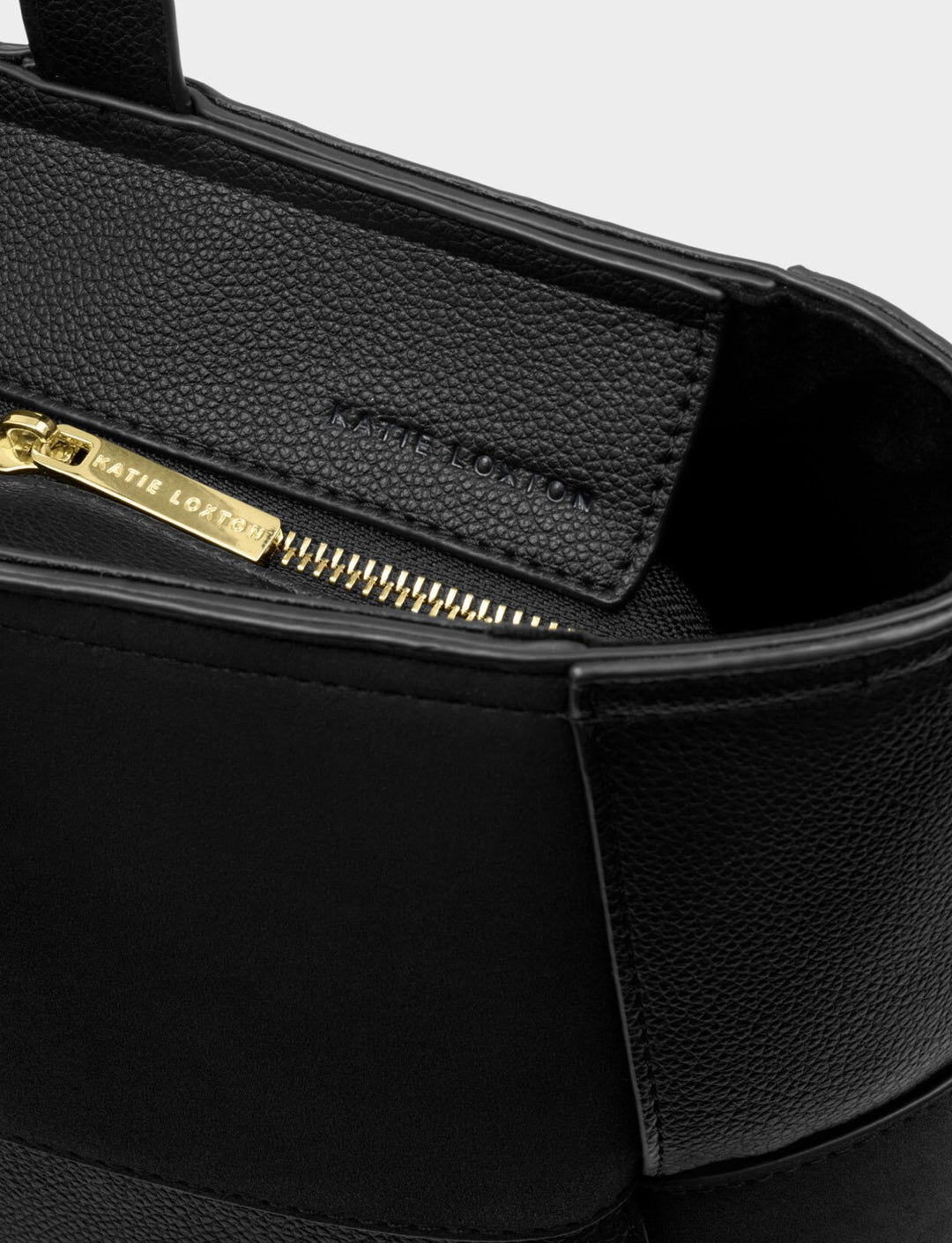 TAYA WOVEN SUEDETTE TOTE BAG | BLACK