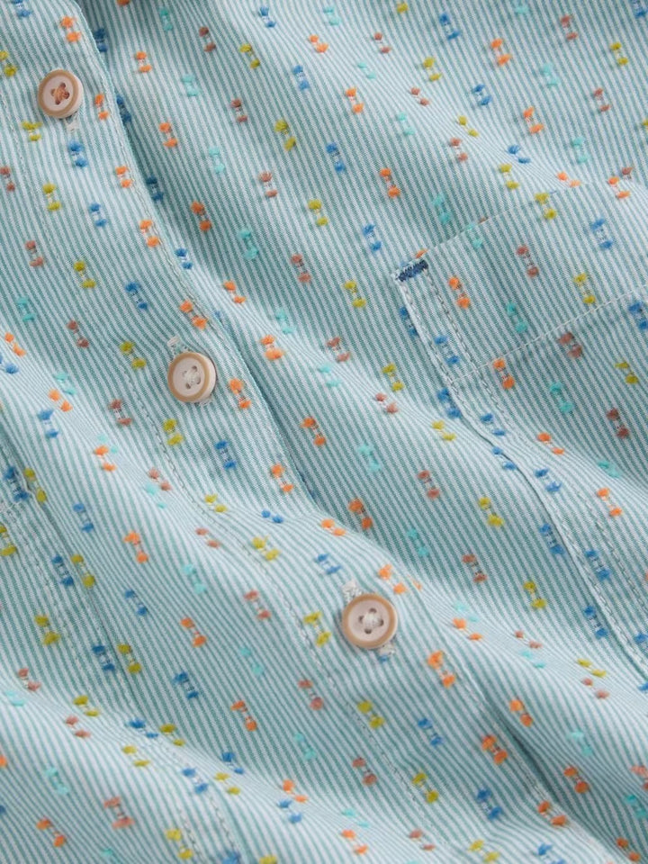 GREEN MULTI SOPHIE ORGANIC COTTON SHIRT