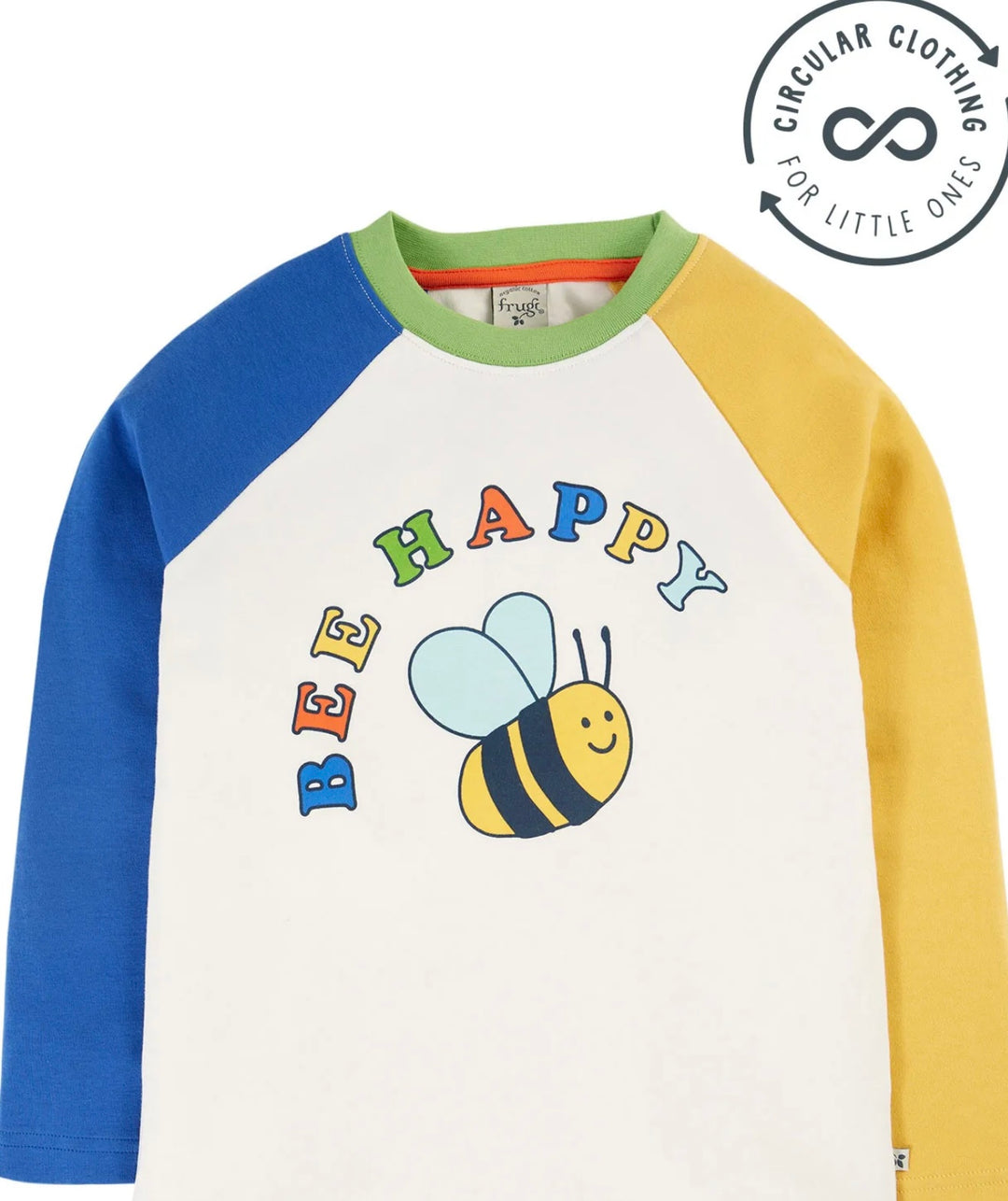 TAMAR RAGLAN TOP SOFT WHITE/BEE HAPPY