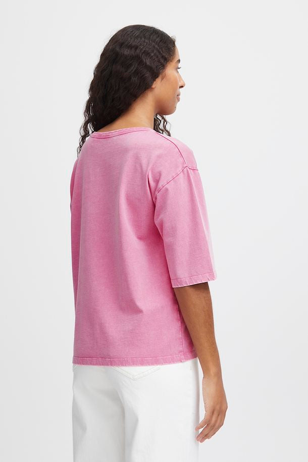 SUPER PINK ROLLO SHORT SLEEVED T-SHIRT