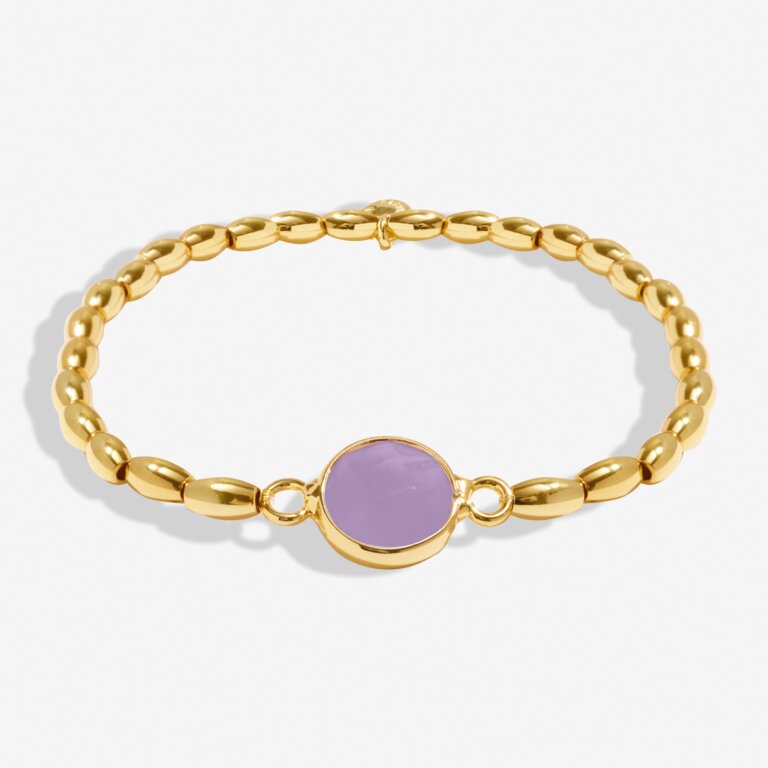 SERENITY STONES AMETHYST GOLD PLATED BRACELET