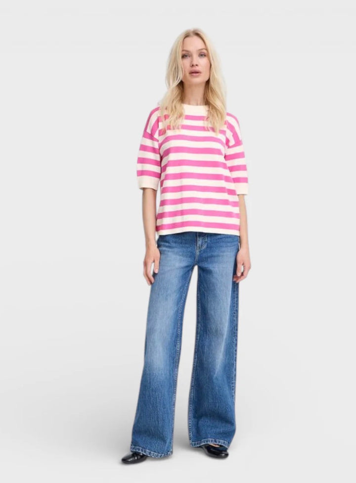 MMORLA T-SHIRT PHLOX PINK STRIPE