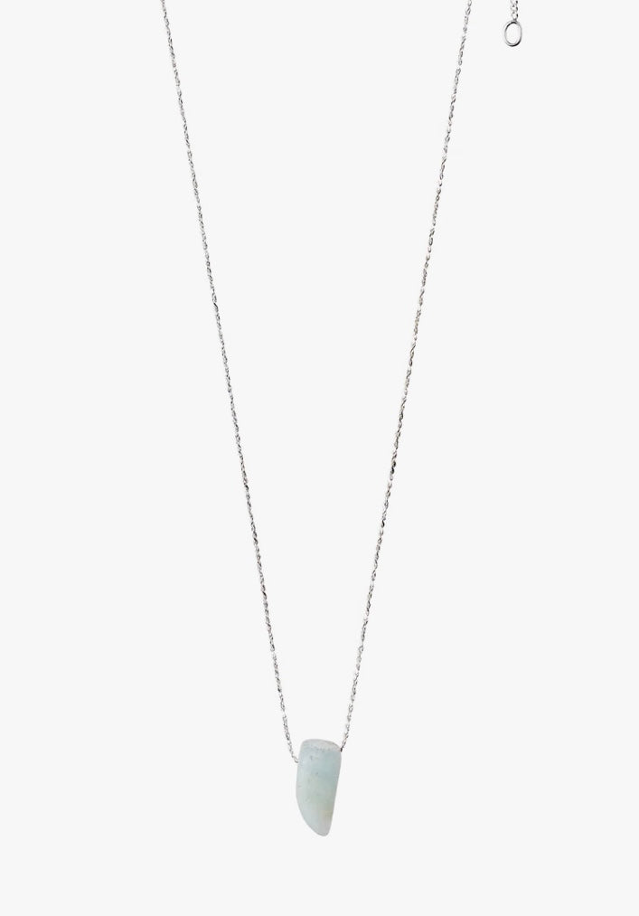 CHAKRA AMAZONITE SILVER PLATED NECKLACE