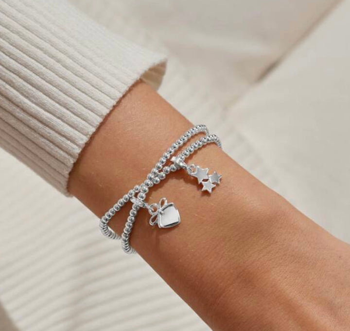 INFINITY BRACELETS MERRY CHRISTMAS SILVER PLATED