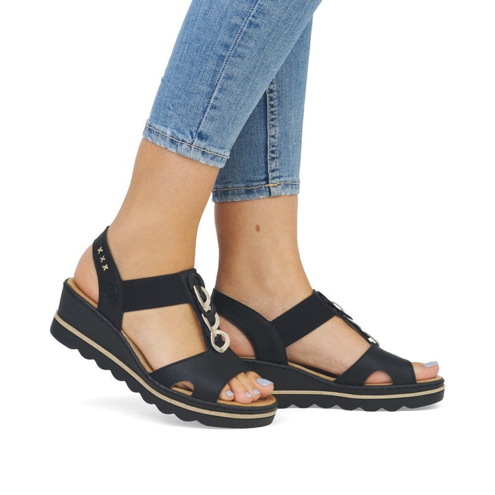 67498-00 LADIES' SANDALS BLACK SEITL. ANFLECHTER