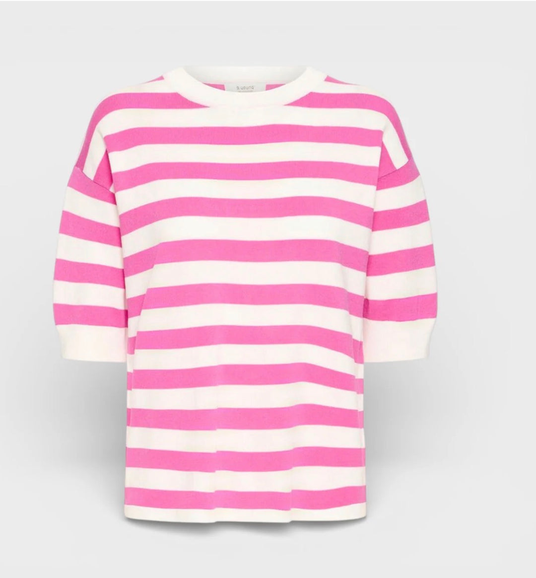 MMORLA T-SHIRT PHLOX PINK STRIPE