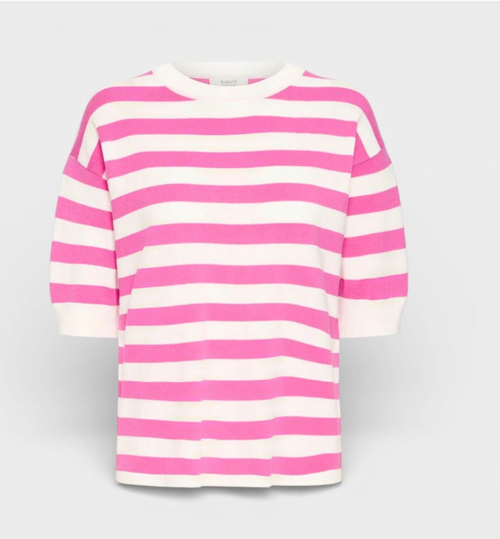 MMORLA T-SHIRT PHLOX PINK STRIPE
