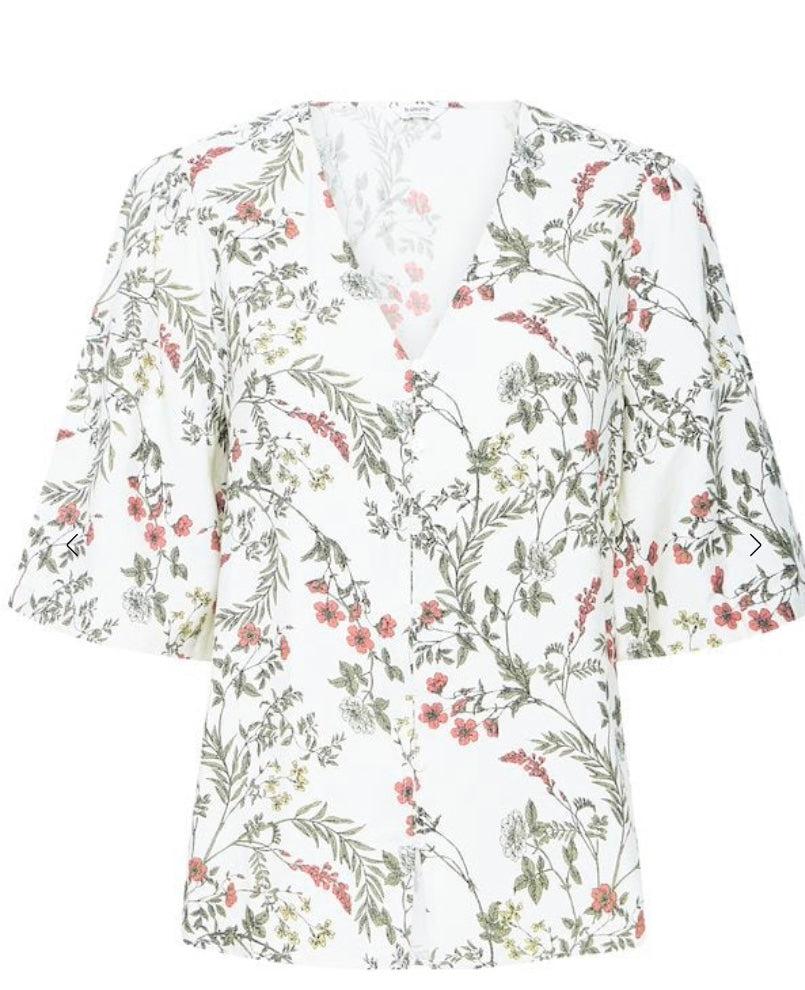 IMILDA SS BLOUSE BIRCH FLOWER MIX