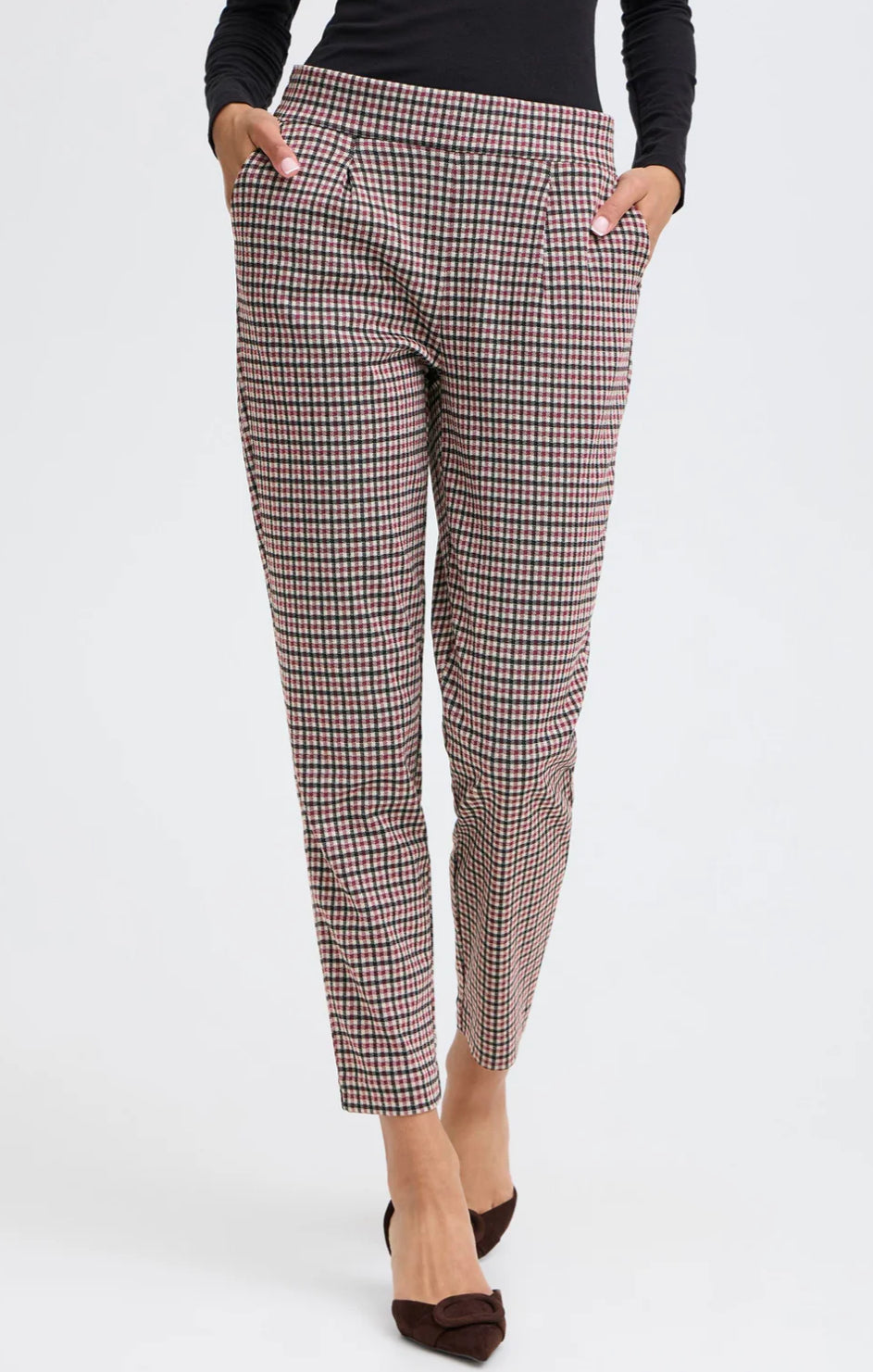 ROWAN BUTTON TROUSERS PORT ROYALE CHECK