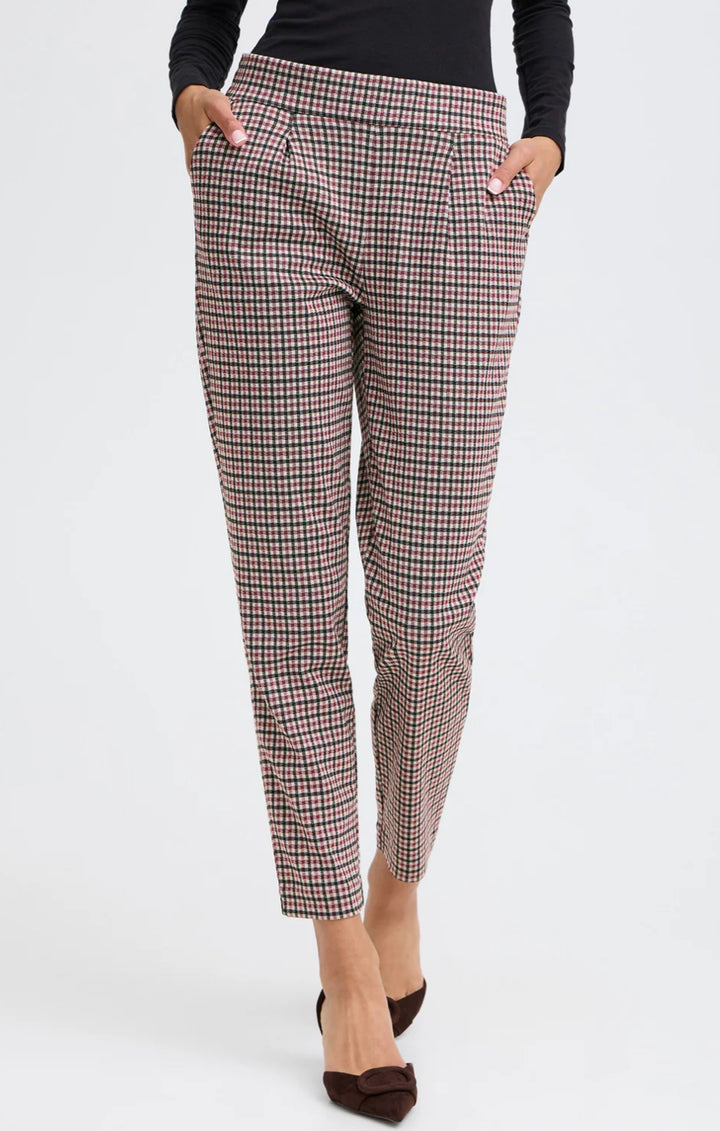 ROWAN BUTTON TROUSERS PORT ROYALE CHECK