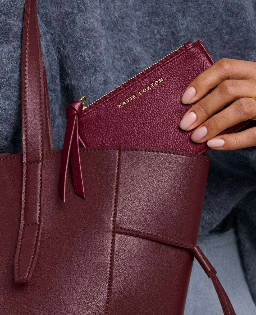 HALLIE COIN & CARD HOLDER | CHERRY