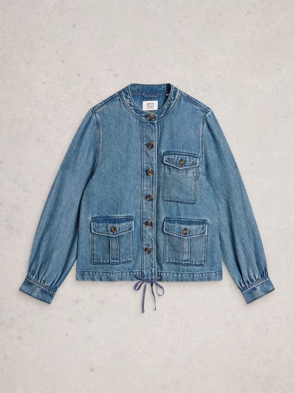 DEMI UTILITY DENIM JACKET MID DENIM