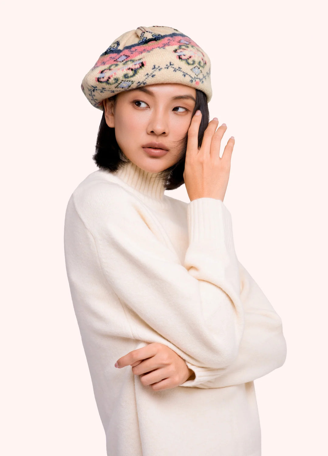 Powder ! Scandi Beret in Cream Mix
