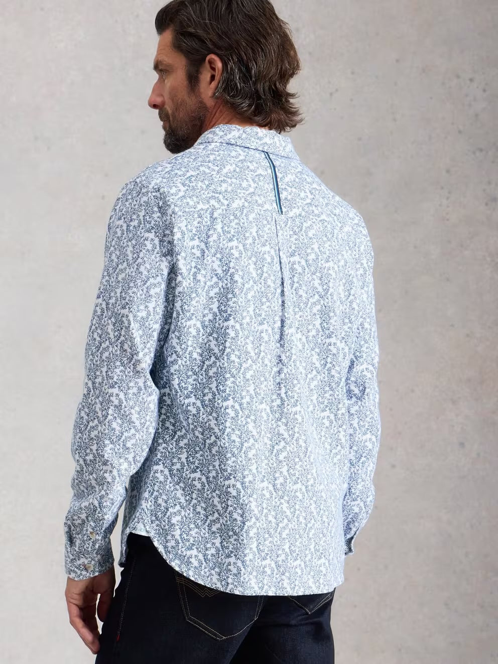 FINSBURY VINE PRINT SHIRT WHITE PRINT