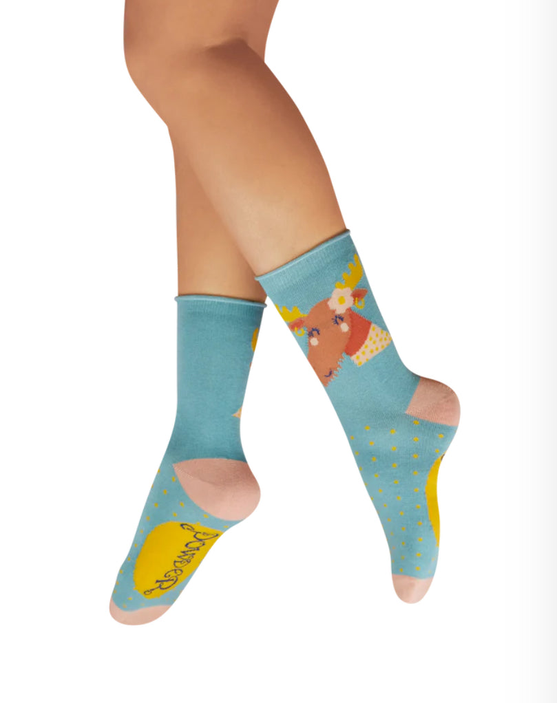 MISSY MOOSE DENIM BLUE ANKLE SOCKS SIZE 3-8