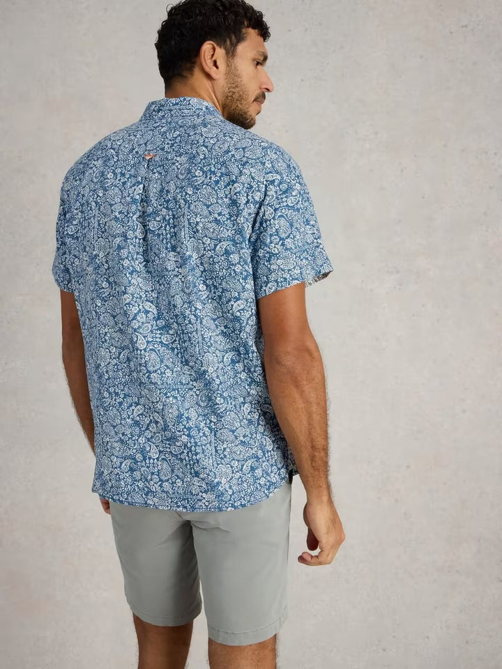FINSBURY PAISLEY PRINTED SHIRT BLUE PRINT