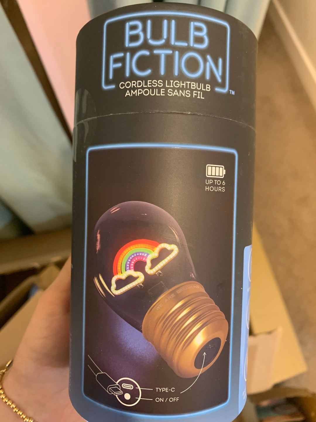 LIGHTBULB SHAPED TABLE LAMP RAINBOW