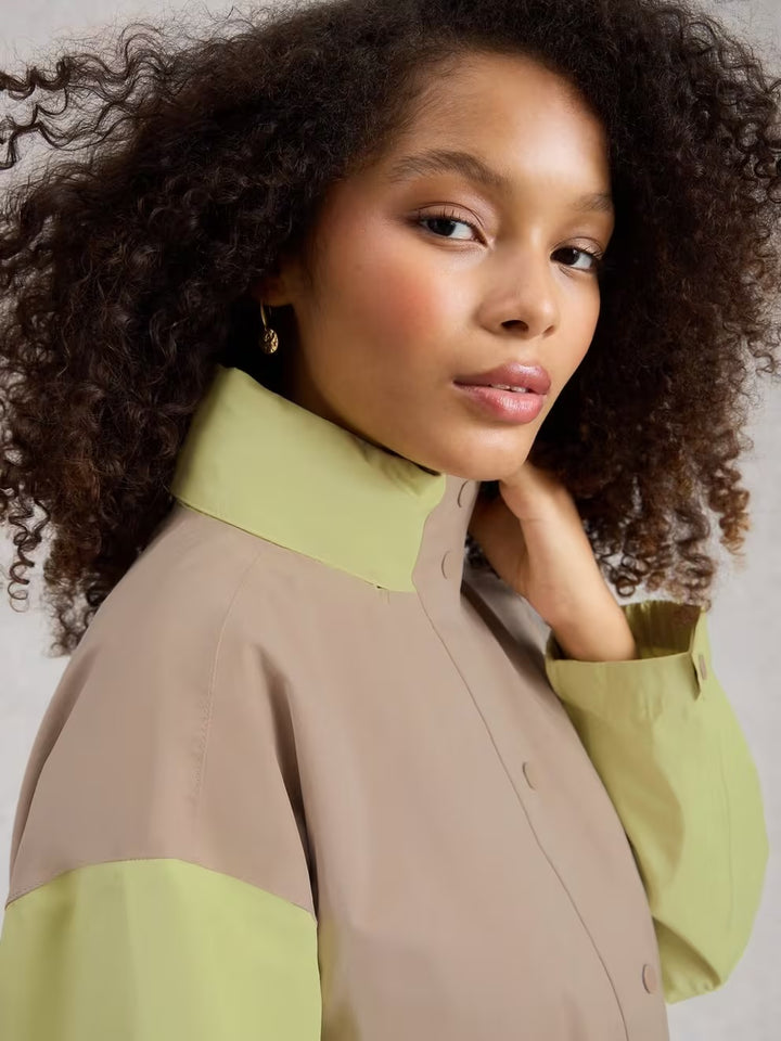 BETH WATERPROOF COAT GREEN MLT