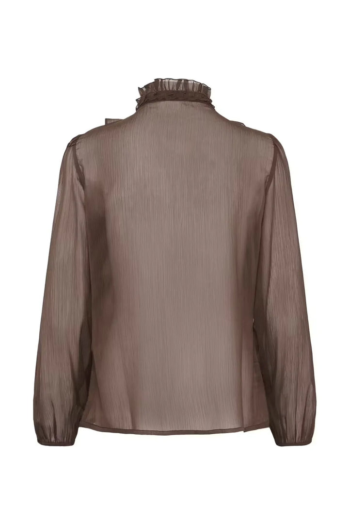 Saint Tropez Lilja Crinkle Long-Sleeve Shirt