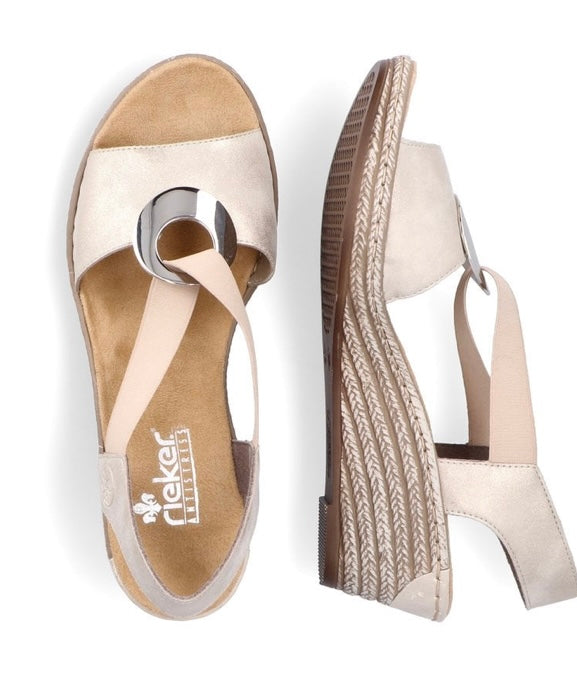 624H6-60 LADIES' SANDALS BEIGE SEITL. ANFLECHTER