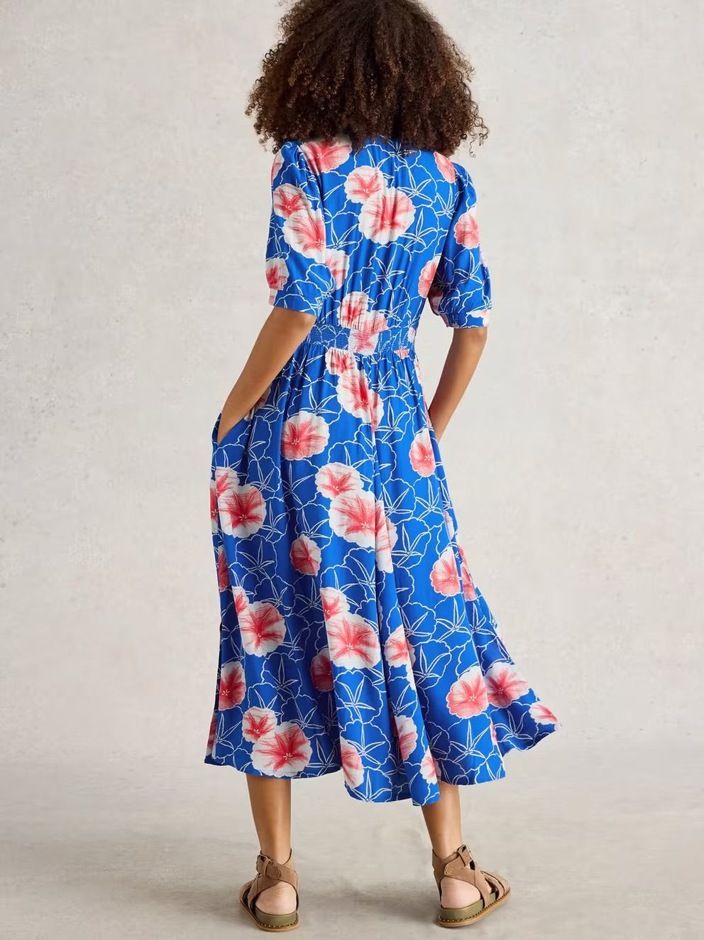 BLUE PRINT HAZEL BIAS CUT DRESS