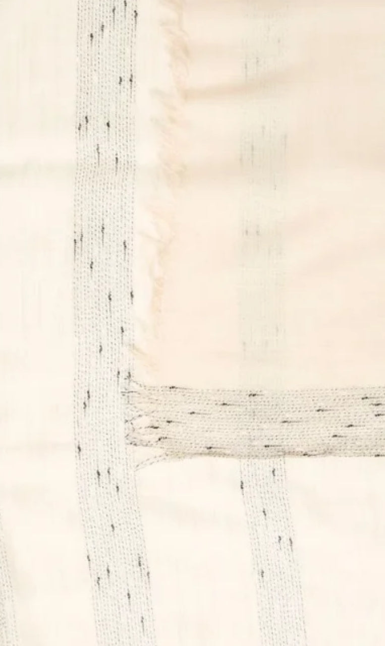 VICOLINA SCARF GOLDIOYSTER GRAY STRIPES