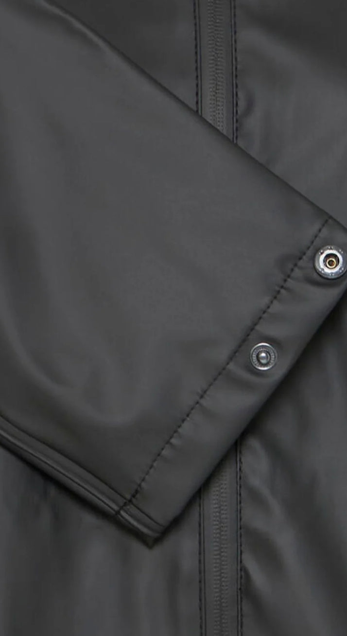 AVAN COAT BLACK LEOPARD