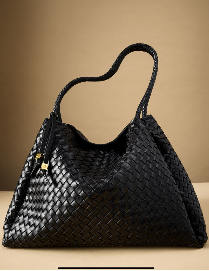 NOVA HAND WOVEN LARGE SHOULDER BLACK