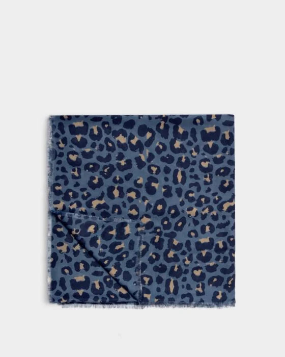 PRINTED SCARF LEOPARD NAVY / BLACK /
TAUPE