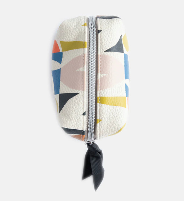 MULTI CHECKMATE HEART MINI CUBE COSMETICS BAG