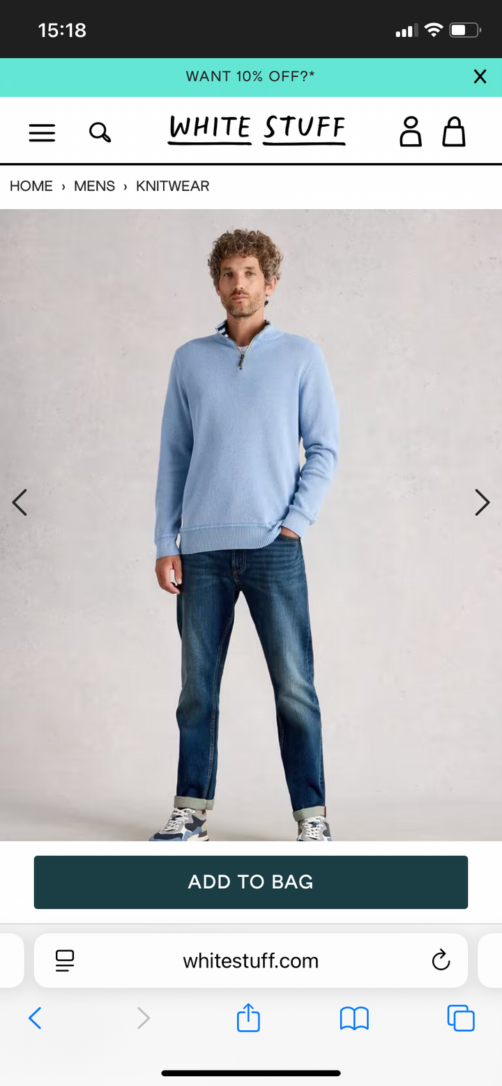 ATTADALE FUNNEL NECK JUMPER LIGHT BLUE