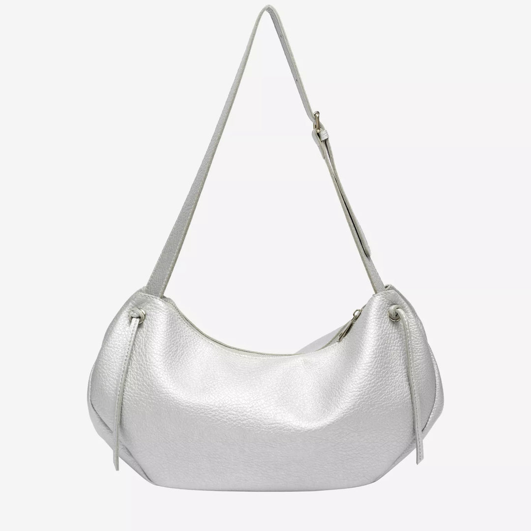 TASSEL SLOUCH SHOULDER BAG SILVER