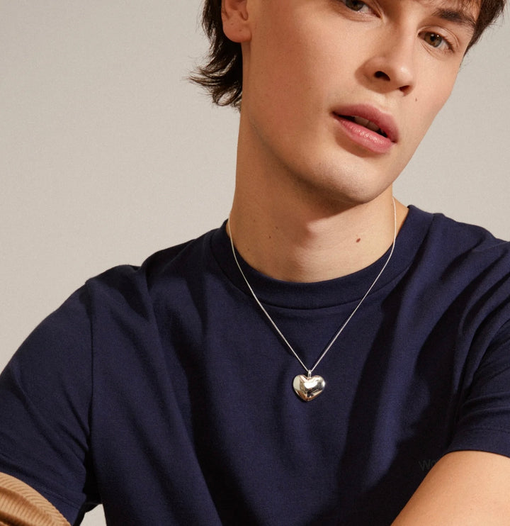 SOPHIA HEART PENDANT NECKLACE SILVER PLATED