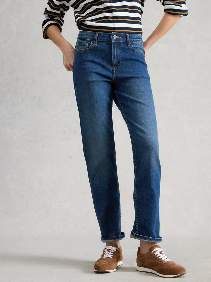 TAYLOR STRAIGHT JEAN MID DENIM