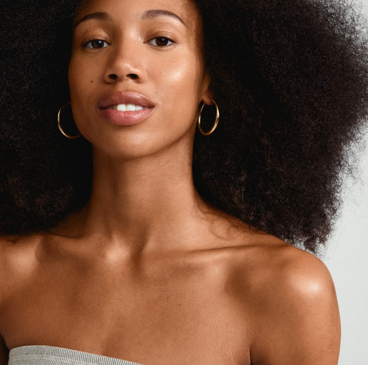 JORUN LARGE HOOP EARRINGS GOLD PLATED