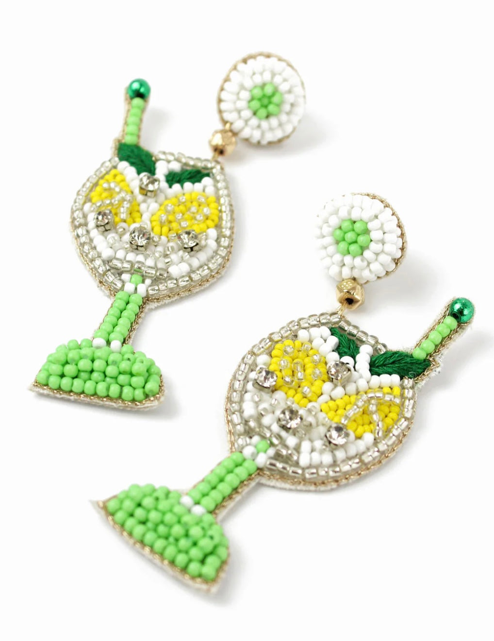 GIN COCKTAIL YELLOW & GREEN EARRINGS