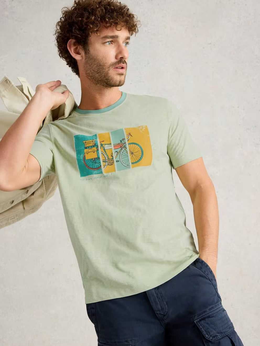 GREEN PRINT ABERSOCH BIKE GRAPHIC TEE