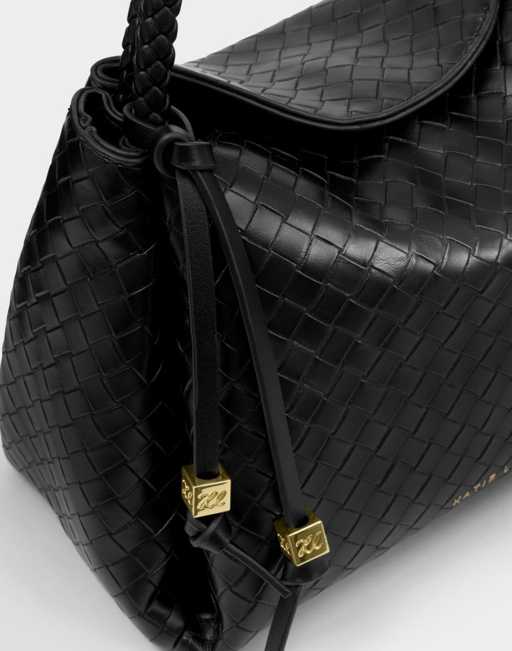 NOVA WOVEN TEXTURE TOP HANDLE BAG
| BLACK | 17.5cm x 24cm x 12cm