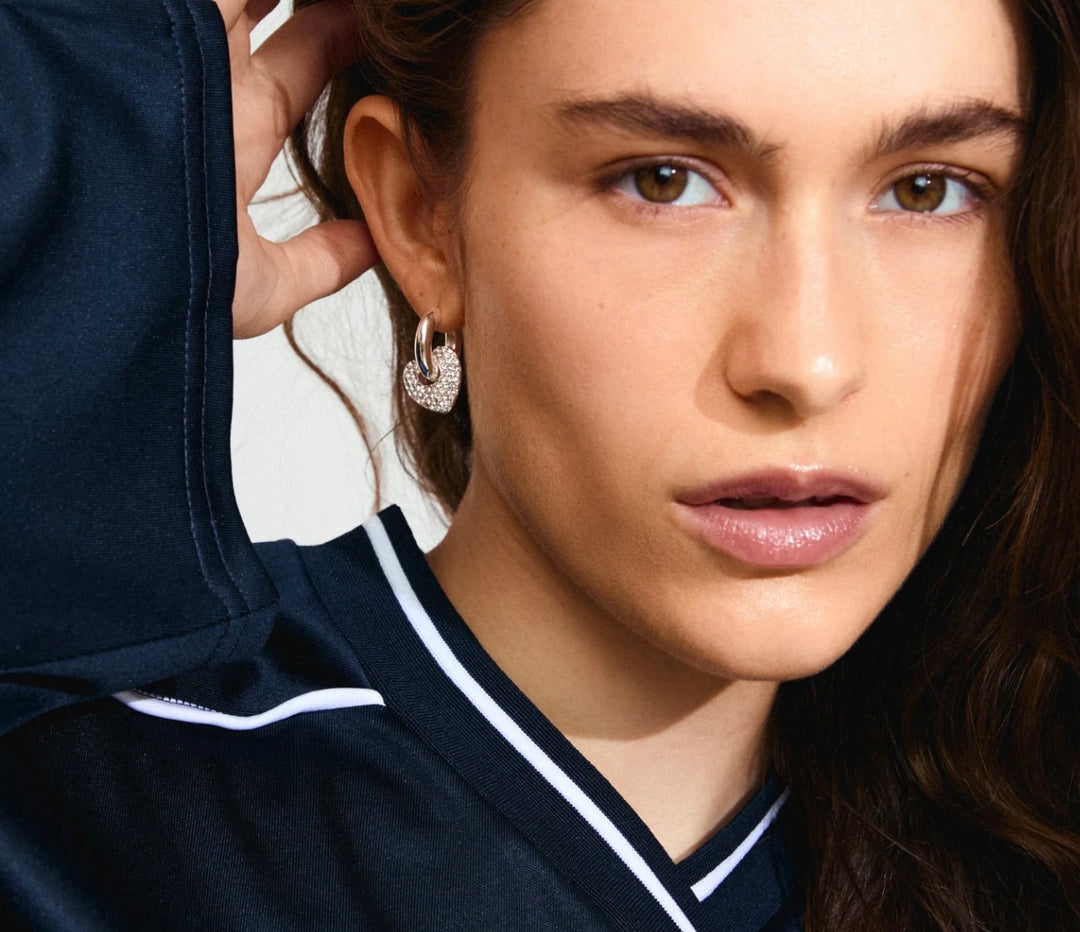 DUNE CRYSTAL EARRINGS SILVER PLATED