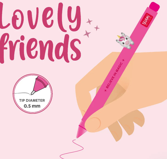 UNICORN GEL PEN - NEON PINK INK