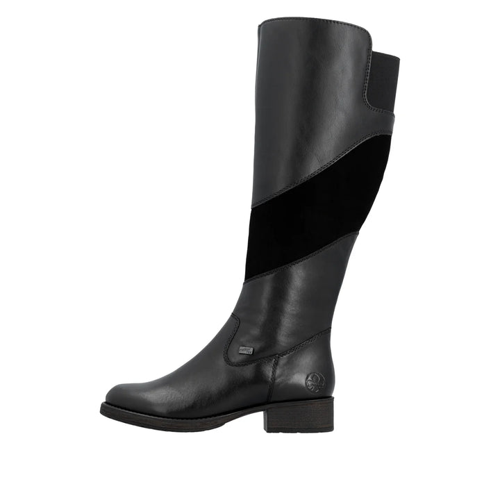 Rieker Women's Black Leather Tall Boots Z9566-00