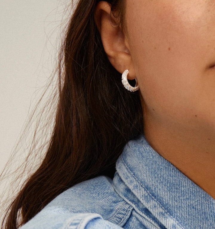 ELRIDA HOOP EARRINGS SILVER PLATED