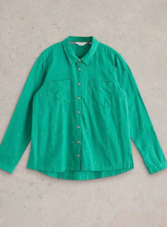 SOPHIE COTTON ORGANIC SHIRT BRIGHT GREEN