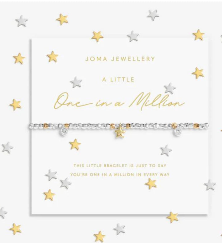 SPARKLE CONFETTI A LITTLE ONE IN A MILLION GOLD & SILVER PLATED BRACELET