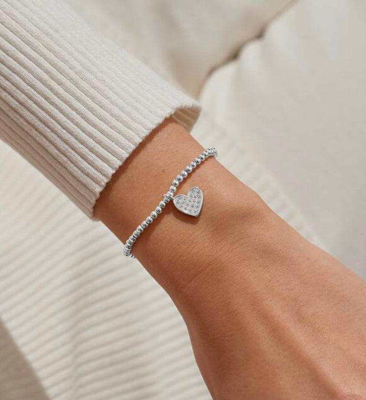 A LITTLE MERRY CHRISTMAS LOVELY DAUGHTER SILVER PLATED BRACELET