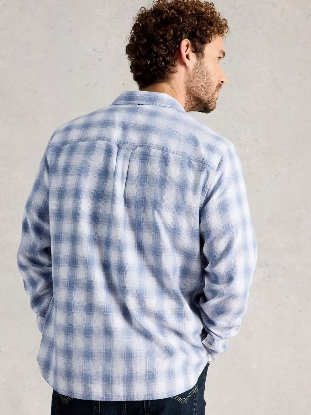 LUDLOW TWO TONE CHECK SHIRT BLUE MLT