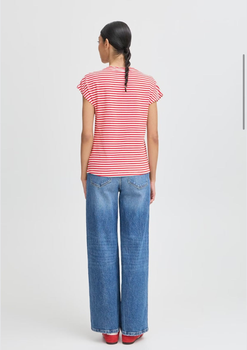 PANDINNA VNECK T-SHIRT PANDINNA FLAME STRIPE MIX