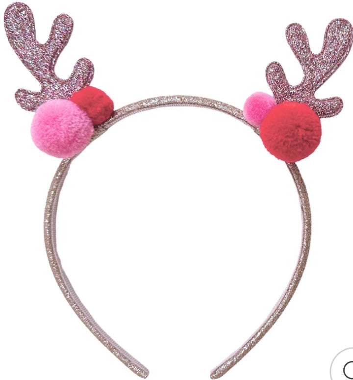 JELLY POM POM REINDEER EARS HEADBAND