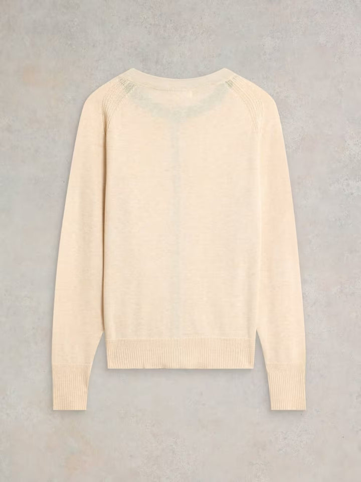LULU CARDI NATURAL WHITE